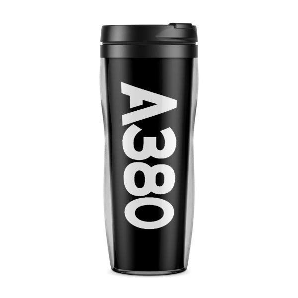 A380 Text Designed Plastic Travel Mugs Online Sale