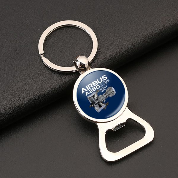 Airbus A350 & Trent Wxb Engine Designed Bottle Opener Key Chains Hot on Sale