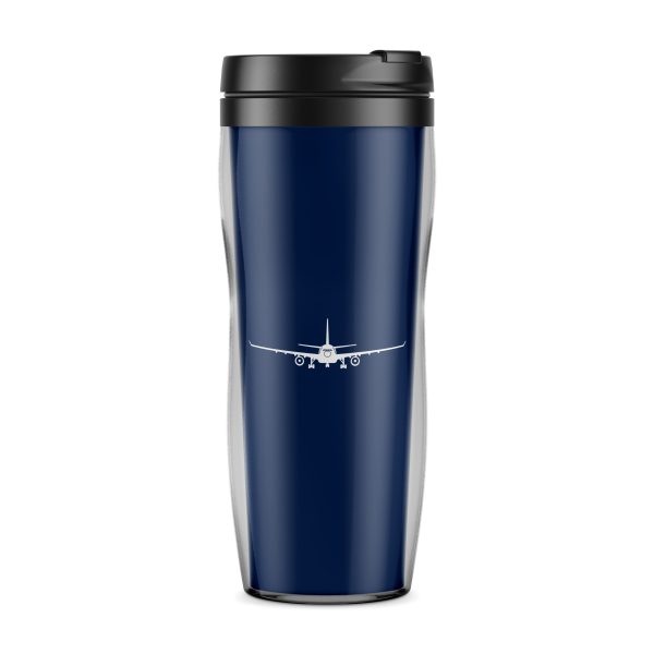 Airbus A330 Silhouette Designed Plastic Travel Mugs Discount