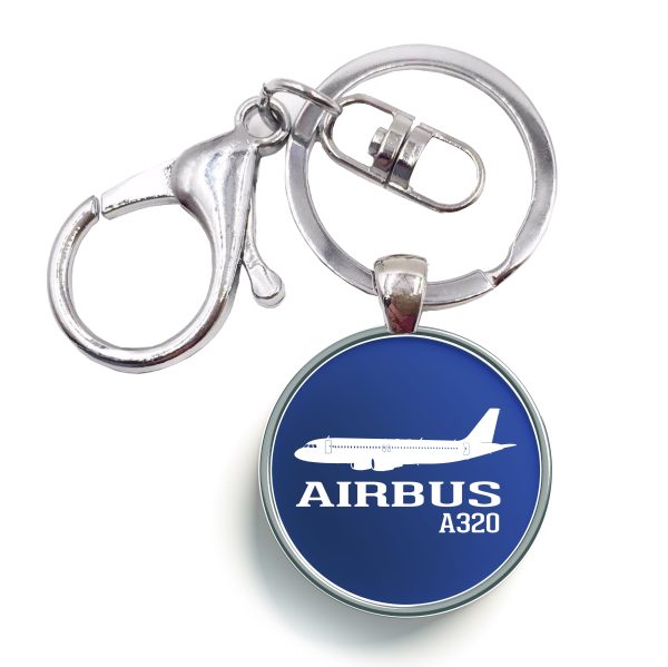 Airbus A320 Printed Designed Circle Key Chains For Sale