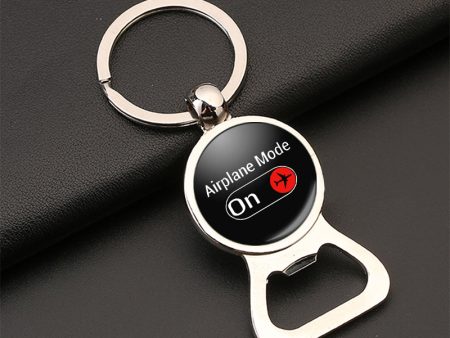 Airplane Mode On Designed Bottle Opener Key Chains For Discount