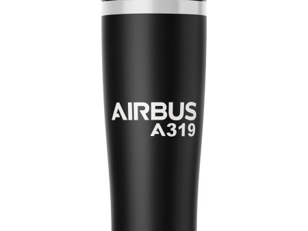 Airbus A319 & Text Designed Stainless Steel Travel Mugs on Sale