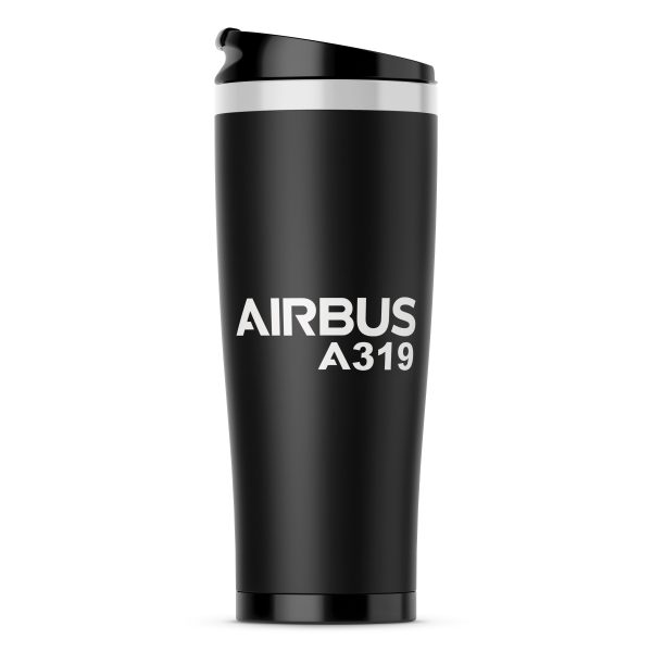 Airbus A319 & Text Designed Stainless Steel Travel Mugs on Sale