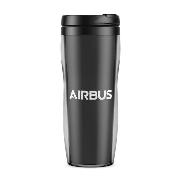 Airbus & Text Designed Plastic Travel Mugs For Sale