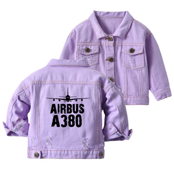 Airbus A380 & Plane Designed Children Denim Jackets Online