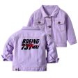 Amazing 737 Max Designed Children Denim Jackets Online now