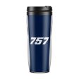 757 Flat Text Designed Plastic Travel Mugs Sale