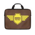 Born To Fly & Badge Designed Laptop & Tablet Bags For Sale