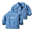 Airbus A350 Silhouette Designed Children Denim Jackets Online Hot Sale