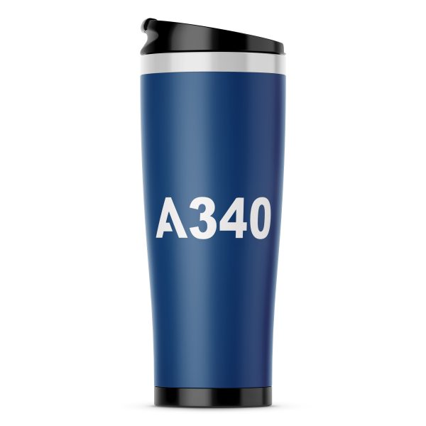 A340 Flat Text Designed Stainless Steel Travel Mugs Online