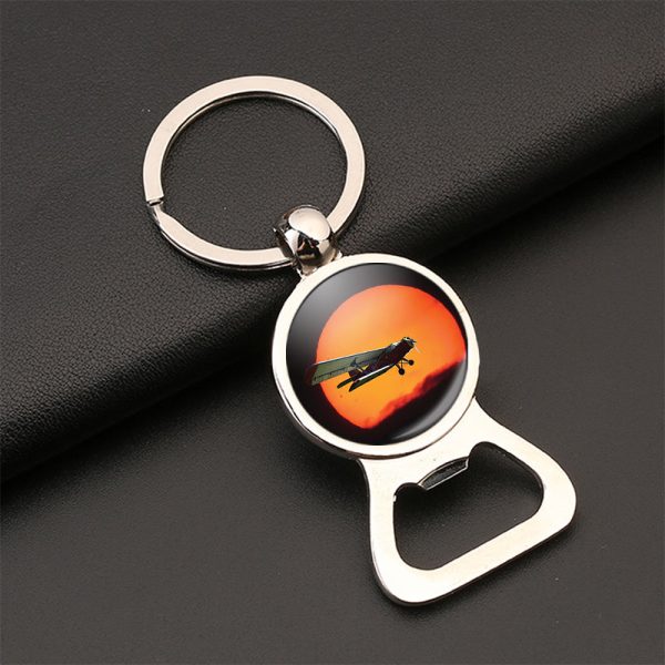 Amazing Antonov-2 With Sunset Designed Bottle Opener Key Chains For Discount