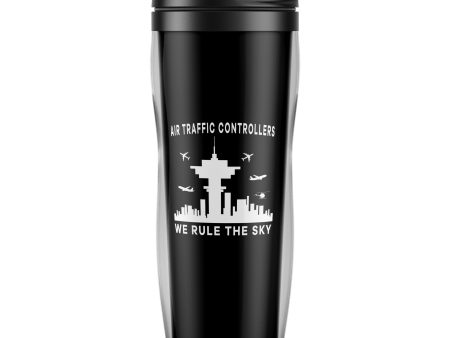 Air Traffic Controllers - We Rule The Sky Designed Plastic Travel Mugs Discount