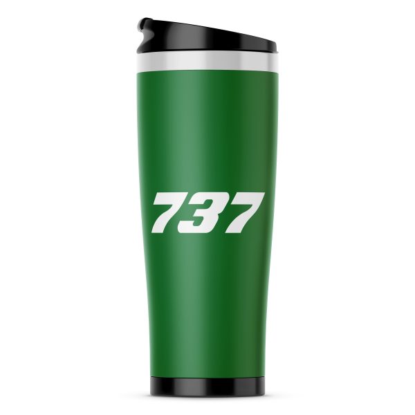 737 Flat Text Designed Stainless Steel Travel Mugs Cheap