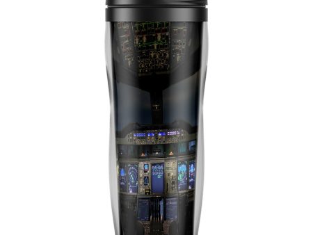 Airbus A380 Cockpit-Vertical Designed Plastic Travel Mugs Sale