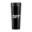 727 Flat Text Designed Plastic Travel Mugs Cheap