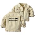 Born To Fly Helicopter Designed Children Denim Jackets Fashion