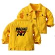 Amazing Boeing 747 Designed Children Denim Jackets on Sale