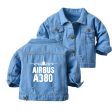 Airbus A380 & Plane Designed Children Denim Jackets Online