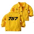 757 Flat Text Designed Children Denim Jackets For Cheap