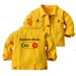 Airplane Mode On Designed Children Denim Jackets Online now