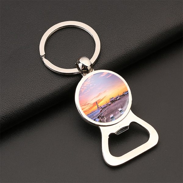 Airport Photo During Sunset Designed Bottle Opener Key Chains Hot on Sale