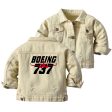 Amazing Boeing 737 Designed Children Denim Jackets Online now