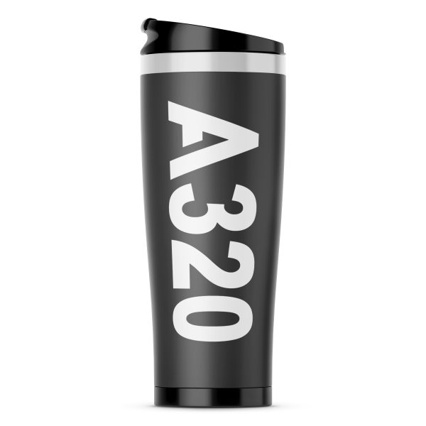 A320 Text Designed Stainless Steel Travel Mugs Hot on Sale