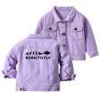 Born To Fly Helicopter Designed Children Denim Jackets Fashion