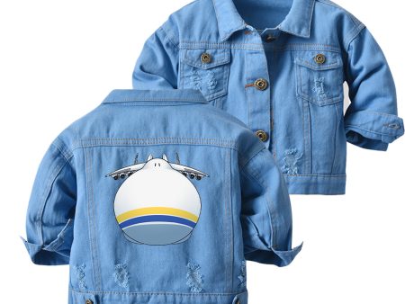 Antonov 225 ROUND Designed Children Denim Jackets Online Hot Sale