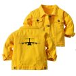 Airbus A400M Silhouette Designed Children Denim Jackets Cheap