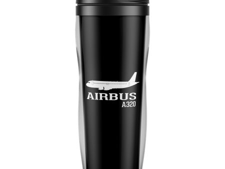 Airbus A320 Printed Designed Plastic Travel Mugs For Sale