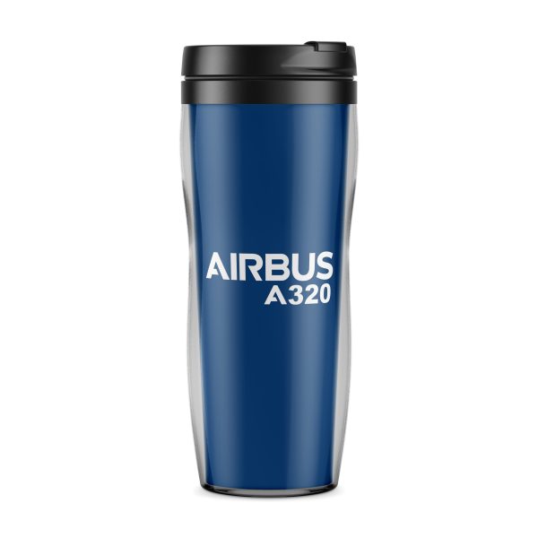 Airbus A320 & Text Designed Plastic Travel Mugs For Cheap