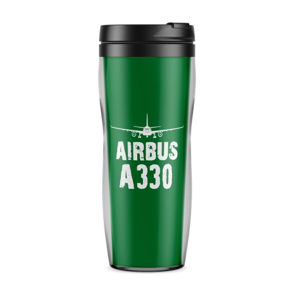 Airbus A330 & Plane Designed Plastic Travel Mugs on Sale