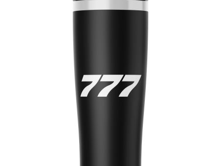 777 Flat Text Designed Stainless Steel Travel Mugs For Cheap