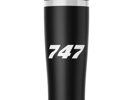 747 Flat Text Designed Stainless Steel Travel Mugs Online Hot Sale