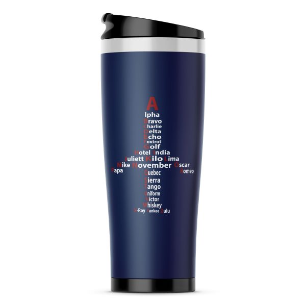 Airplane Shape Aviation Alphabet Designed Stainless Steel Travel Mugs Cheap