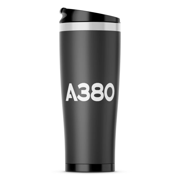 A380 Flat Text Designed Stainless Steel Travel Mugs Discount