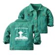 Air Traffic Controllers - We Rule The Sky Designed Children Denim Jackets Online Hot Sale