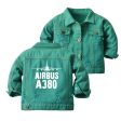 Airbus A380 & Plane Designed Children Denim Jackets Online