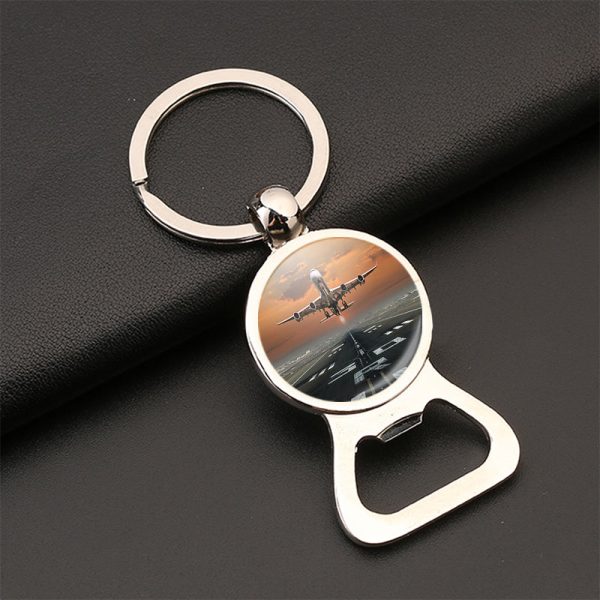 Aircraft Departing from RW30 Designed Bottle Opener Key Chains Online Hot Sale