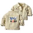 Airbus A380 Love at first flight Designed Children Denim Jackets Online