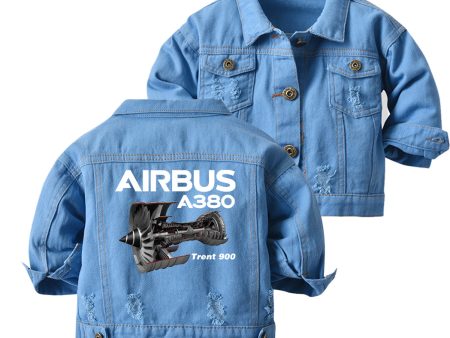 Airbus A380 & Trent 900 Engine Designed Children Denim Jackets Online