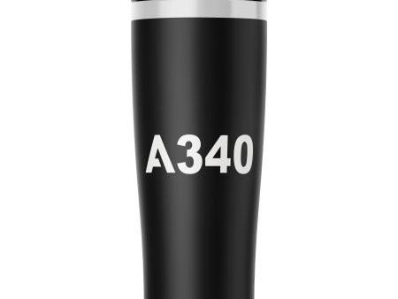 A340 Flat Text Designed Stainless Steel Travel Mugs Online