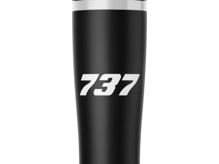 737 Flat Text Designed Stainless Steel Travel Mugs Cheap