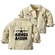 Airbus A400M & Plane Designed Children Denim Jackets Hot on Sale