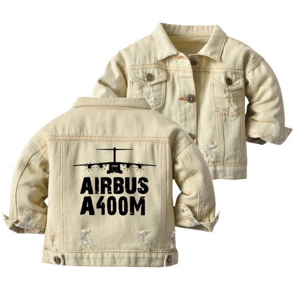 Airbus A400M & Plane Designed Children Denim Jackets Hot on Sale