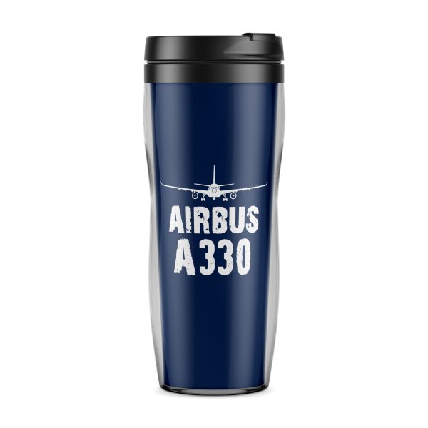 Airbus A330 & Plane Designed Plastic Travel Mugs on Sale