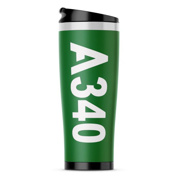 A340 Text Designed Stainless Steel Travel Mugs on Sale