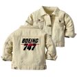 Amazing Boeing 747 Designed Children Denim Jackets on Sale