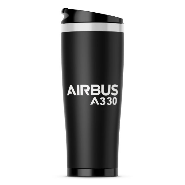 Airbus A330 & Text Designed Stainless Steel Travel Mugs Supply